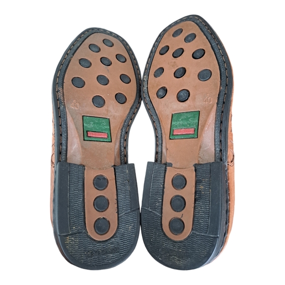 Fluchos tan leather mens shoes dress shoes lace up Made in Spain Size 40 - Picture 11 of 15